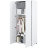 Šatníková skriňa s úložným priestorom Lenart BED CONCEPT BC-20 biela