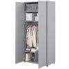 Šatníková skriňa s úložným priestorom Lenart BED CONCEPT BC-20 sivá