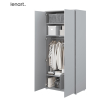 Otvorená šatníková skriňa Lenart BC-20 sivá