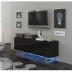 Elegantný tv stolík KING 01, v peknom dizajne čierna / čierny lesk