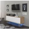Elegantný tv stolík KING 01, v peknom dizajne dub sonoma svetlá / biely lesk
