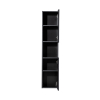 vysoka skrinka do kupelne NOVA BLACK 80 03 otvorene dvierka