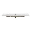keramicke umyvadlo FLY 120 cm s dvomi otvormi pohlad spredu