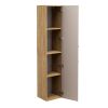 vysoka skrinka do kupelne LUXOR Beige 80 01 1D otvorene dvierka
