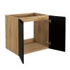 Skrinka pod umývadlo LUXOR Black 82-60-2D | 60 cm s dvierkami