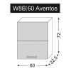 Kuchynská horná skrinka Avellino W8B 60 Aventos rozmery