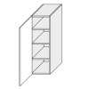 Kuchynská horná skrinka Avellino W4 30  vnútorné rozloženie