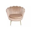jedinečné béžové kreslo CAMELLIA 1 VELVET