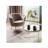 béžové kreslo CAMELLIA 1 VELVET, vhodné do každej modernej domácnosti
