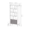 LINA regál čierna rozmery