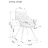 rozmery dokonalej stoličky cherry velvet