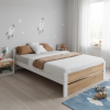 drevena postel lea biela dub sonoma 90x200cm s roštom v detskej izbe