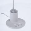 biela LED lampa s miestom na perá