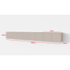 dizajnovy tv stolik bianco 280 cm cashmere rozmery