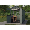 zahradny domcek Outhouse otvorene dvere