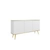 Bijou komoda k160 biela zlate nohy moderna