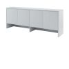 Sivý nadstavec s policami Lenart BED CONCEPT BC-10 pre sklápaciu posteľ BC-05
