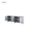 Sivý nadstavec Lenart BED CONCEPT BC-10 pre sklápaciu posteľ BC-05