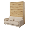 Béžová pohovka Lenart BED CONCEPT BC-18 k posteli BC-01 dub artisan