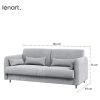 Sivá pohovka Lenart Bed Concept BC-18 rozmery