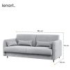 Sivá pohovka Lenart Bed Concept BC-19 rozmery