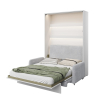 siva pohovka k bielej posteli bed concept