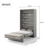 sklapacia postel bed concept bc 02 siva rozmery