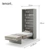 sklapacia postel bed concept bc 03 sivá rozmery