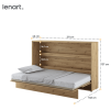 Rozmery výklopnej postele BED CONCEPT BC-05 | 120 x 200 cm dub artisan