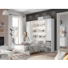 Moderná sklápacia posteľ BED CONCEPT BC-12 | 160 x 200 cm biely lesk