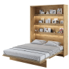 Posteľ dub artisan s policami BED CONCEPT BC-12 | 160 x 200 cm sklopená s led osvetlením