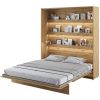 Posteľ dub artisan s policami BED CONCEPT BC-13 | 180 x 200 cm sklopená s led osvetlením