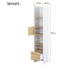 policovy regal bed concept bc 23 biela dub artisan rozmery