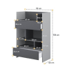 policovy regal bed concept bc 26 siva grafit rozmery