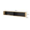 polica bed concept bc 30 dub artisan cierna rozmery