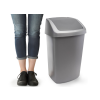 Moderný odpadkový kôš swing bin sivý
