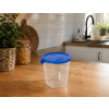 Dóza na potraviny FRESH & GO 1L okrúhla transparentná modrá