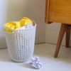 knit kos na papier biely