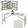 SLEEk zahradny stol 180 biely skladaci