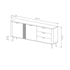 HOPE komoda 1695 2d3s rozmery
