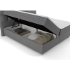 moderna boxspring postel alpina 160x200cm siva