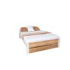drevena postel lea biela dub sonoma 80x200cm s roštom
