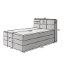 boxspring postel kasped 120x200cm rozmery