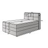 boxspring postel kasped 140x200cm rozmery