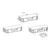 VAOLIA dub cremona tv stolik 2F12 180cm rozmery