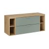 kupelnovy komplet aster green dub cremona 120cm s doskou a regalmi 120cm lr