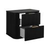kupelnova skrinka elegance black 60 cm otvorene zasuvky cierna