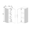 zavesna skrinka do kupelne elegance black 79 oble hrany rozmery
