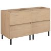 kupelnova skrinka simplet svetly dub 120cm bez dosky na nohach