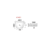 OAZA ROSA TR414421 umyvadlo biely lesk